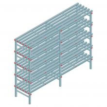 Kunststoffregal REA Euro 2050x1800x600 mm (hxbxt) 5 Ebenen