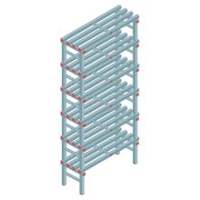 Kunststoffregal REA Euro 2250x1000x400 mm (HxBxT) 6 Ebenen