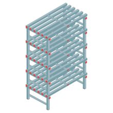 Kunststoffregal REA Euro 2250x1000x600 mm (HxBxT) 5 Ebenen