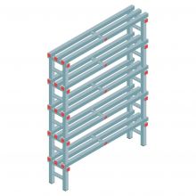 Kunststoffregal REA Euro 2250x1200x300 mm (hxbxt) 5 Ebenen