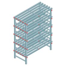 Kunststoffregal REA Euro 2250x1200x600 mm (HxBxT) 5 Ebenen