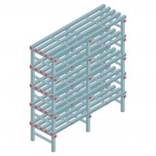 Kunststoffregal REA Euro 2250x1500x500 mm (hxbxt) 5 Ebenen