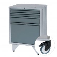 Kombi-Schubladenschrank mit 4 Schubladen mobil
