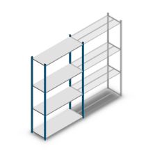 Fachbodenregal Medium Duty 2000x1150x400mm (hxbxt) 4 Ebenen blau Anfangsregal