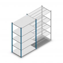 Fachbodenregal Medium Duty 2000x1150x700mm (hxbxt) 5 Ebenen blau Anfangsregal