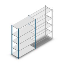 Fachbodenregal Medium Duty 2000x1300x500mm (hxbxt) 5 Ebenen blau Anfangsregal