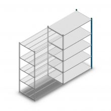 Fachbodenregal Medium Duty 2000x1300x700mm (hxbxt) 5 Ebenen blau Anbauregal