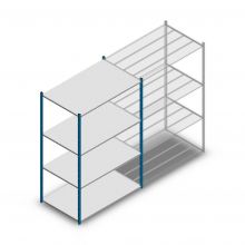 Fachbodenregal Medium Duty 2000x1300x800mm (hxbxt) 4 Ebenen blau Anfangsregal