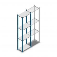 Fachbodenregal Medium Duty 2000x550x300mm (hxbxt) 4 Ebenen blau Anfangsregal
