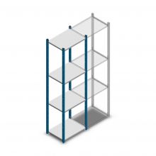 Fachbodenregal Medium Duty 2000x550x400mm (hxbxt) 4 Ebenen blau Anfangsregal
