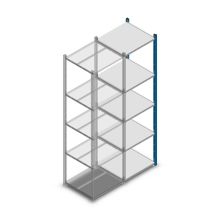 Fachbodenregal Medium Duty 2000x550x500mm (HxBxT) 5 Ebenen blau Anbauregal