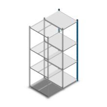 Fachbodenregal Medium Duty 2000x550x700 mm (HxBxT) 4 Ebenen blau Anbauregal