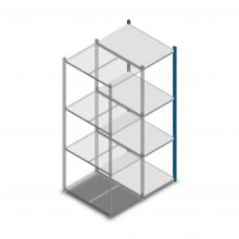 Fachbodenregal Medium Duty 2000x550x800mm (hxbxt) 4 Ebenen blau Anbauregal