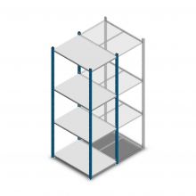 Fachbodenregal Medium Duty 2000x550x800mm (hxbxt) 4 Ebenen blau Anfangsregal