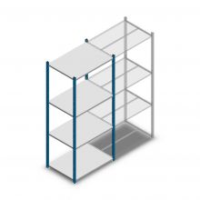Fachbodenregal Medium Duty 2000x850x600mm (hxbxt) 4 Ebenen blau Anfangsregal