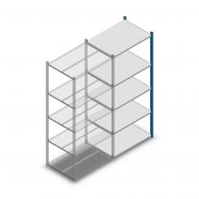 Fachbodenregal Medium Duty 2000x850x600mm (hxbxt) 5 Ebenen blau Anbauregal