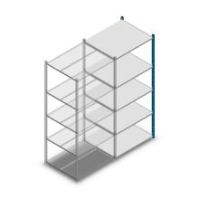 Fachbodenregal Medium Duty 2000x850x700 mm (HxBxT) 5 Ebenen blau Anbauregal