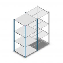 Fachbodenregal Medium Duty 2000x850x800mm (hxbxt) 4 Ebenen blau Anfangsregal