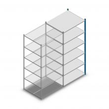 Fachbodenregal Medium Duty 2000x1000x800mm (hxbxt) 6 Ebenen blau Anbauregal