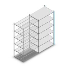 Fachbodenregal Medium Duty 2000x1150x700 mm (HxBxT) 6 Ebenen blau Anbauregal
