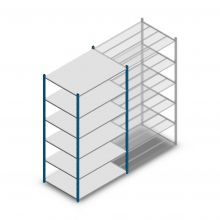 Fachbodenregal Medium Duty 2200x1150x800mm (hxbxt) 6 Ebenen blau Anfangsregal
