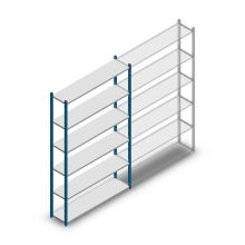 Fachbodenregal Medium Duty 2000x1300x300mm (hxbxt) 6 Ebenen blau Anfangsregal