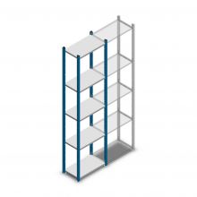 Fachbodenregal Medium Duty 2200x550x300mm (hxbxt) 5 Ebenen blau Anfangsregal