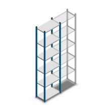 Fachbodenregal Medium Duty 2000x550x300mm (hxbxt) 6 Ebenen blau Anfangsregal
