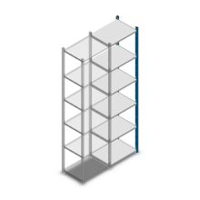 Fachbodenregal Medium Duty 2000x550x400mm (HxBxT) 6 Ebenen blau Anbauregal