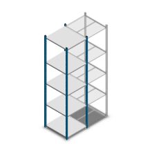 Fachbodenregal Medium Duty 2200x550x600mm (HxBxT) 5 Ebenen blau Grundregal