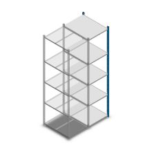 Fachbodenregal Medium Duty 2200x550x700 mm (HxBxT) 5 Ebenen blau Anbauregal