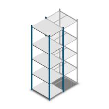Fachbodenregal Medium Duty 2200x550x700 mm (HxBxT) 5 Ebenen blau Grundregal