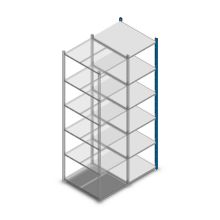 Fachbodenregal Medium Duty 2000x550x700 mm (HxBxT) 6 Ebenen blaues Anbauregal