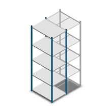 Fachbodenregal Medium Duty 2200x550x800mm (HxBxT) 5 Ebenen blau Grundregal