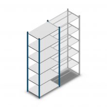 Fachbodenregal Medium Duty 2000x850x500mm (hxbxt) 6 Ebenen blau Anfangsregal