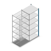 Fachbodenregal Medium Duty 2000x850x700 mm (HxBxT) 6 Ebenen blau Anbauregal