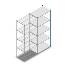 Fachbodenregal Medium Duty 2500x1000x600 mm (HxBxT) 5 Ebenen blau Anbauregal