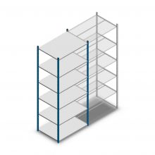 Fachbodenregal Medium Duty 2500x1000x700mm (hxbxt) 6 Ebenen blau Anfangsregal