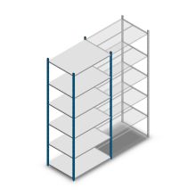 Fachbodenregal Medium Duty 2500x1000x700 mm (HxBxT) 6 Ebenen blau Grundregal