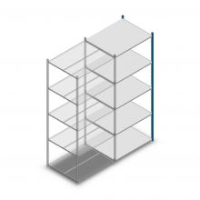 Fachbodenregal Medium Duty 2500x1000x800mm (hxbxt) 5 Ebenen blau Anbauregal