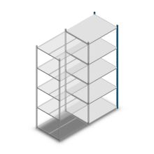 Fachbodenregal Medium Duty 2500x1000x800mm (HxBxT) 5 Ebenen blau Anbauregal
