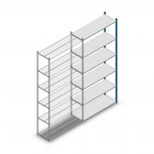 Fachbodenregal Medium Duty 2500x1150x400mm (hxbxt) 6 Ebenen blau Anbauregal