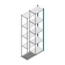 Fachbodenregal Medium Duty 2500x550x400mm (HxBxT) 5 Ebenen blau Anbauregal