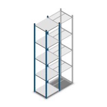 Fachbodenregal Medium Duty 2500x550x500mm (HxBxT) 5 Ebenen blau Grundregal