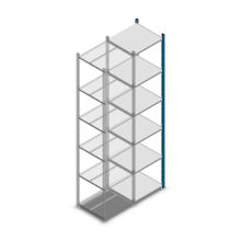 Fachbodenregal Medium Duty 2500x550x500 mm (HxBxT) 6 Ebenen blau Anbauregal