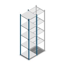 Fachbodenregal Medium Duty 2500x550x600 mm (HxBxT) 5 Ebenen blau Grundregal