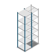 Fachbodenregal Medium Duty 2500x550x600 mm (HxBxT) 6 Ebenen blau Grundregal