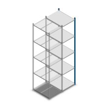 Fachbodenregal Medium Duty 2500x550x700 mm (HxBxT) 5 Ebenen blau Anbauregal