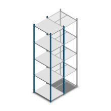 Fachbodenregal Medium Duty 2500x550x700 mm (HxBxT) 5 Ebenen blau Grundregal