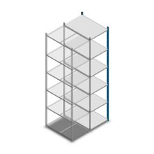 Fachbodenregal Medium Duty 2500x550x800 mm (HxBxT) 6 Ebenen blau Anbauregal
